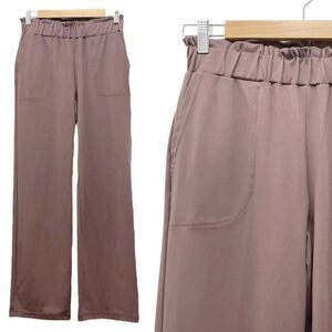 Joie Mocha Taupe Stretch Jersey Knit Pull On Wide Leg Dress Pants Womens Size XS